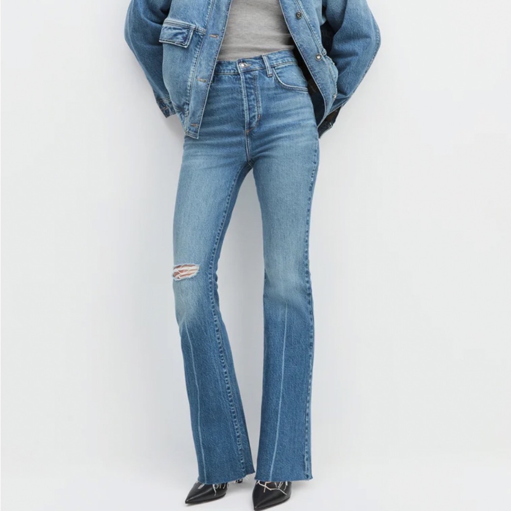 Favorite Daughter The Valentina Super High Rise Flare Jeans In Beacon Soe 29 Nwt